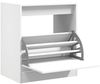 vidaXL Schuhschrank Weiß 60x42x69 cm Holzwerkstoff 839980 Bild 2