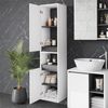 Hochschrank Viola Weiß/Grau 38 x 170 cm mit 2 Türen Vicco Bild 5