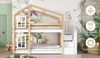 Etagenbett 90x200 cm in Baumhaus-Optik – Kinderbett aus Massivholz und MDF mit Stauraumtreppe Bild 5