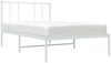 vidaXL Bettgestell mit Kopfteil Metall Weiß 90x200 cm 352522 Bild 5