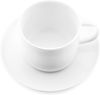 Mulex 12 Teiliger Kaffeetassen-Set mit Untertasse aus Porzellan Kaffeeservice 200 ml Weiß Bild 4