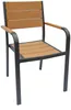 Vente-unique - NYROS Garden dining set Metall GrauBeige - B 90 cm60 cm x H 75 cm85 cm x L 150 cm56 cm Bild 3
