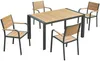Vente-unique - NYROS Garden dining set Metall GrauBeige - B 90 cm60 cm x H 75 cm85 cm x L 150 cm56 cm Bild 2
