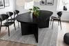 Esstisch 160 x 90 cm Holz Schwarze-Optik gerade Kante oval V-Gestell OVI 150505359 Bild 2