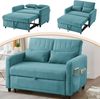 Sofabett 114x77x82,5 cm Antique Blue Green, ausziehbar mit 3-fach verstellbarer Rückenlehne Bild 4