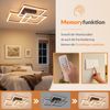 ZMH LED Deckenleuchte Modern Eckig Design LED Deckenlampe Dimmbar mit FernbedienungMemory, LED fest integriert, Warmweiß-Neutralweiß-Kaltweiß, Stufenloses Dimmbar Bild 2
