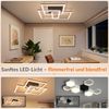 ZMH LED Deckenleuchte Modern Eckig Design LED Deckenlampe Dimmbar mit FernbedienungMemory, LED fest integriert, Warmweiß-Neutralweiß-Kaltweiß, Stufenloses Dimmbar Bild 3
