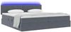 vidaXL Bett mit Stauraum und LED mit LED Dunkelgrau 200 x 200 cm Samt 3371416 Bild 3