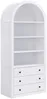 Vente-unique - MARALYN Bookcase Holz, Platte Weiß - B 40 cm x H 180 cm x L 80 cm Bild 3