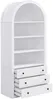Vente-unique - MARALYN Bookcase Holz, Platte Weiß - B 40 cm x H 180 cm x L 80 cm Bild 4