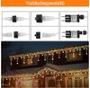 SERBASIC Lichterkette Weihnachten LED Lichterkettenvorhang, 8 Modi, 4/5M, Lichternetz mit Stecker für Inne&Außen Hochzeit Party Bild 3