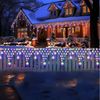 SERBASIC Lichterkette Weihnachten LED Lichterkettenvorhang, 8 Modi, 4/5M, Lichternetz mit Stecker für Inne&Außen Hochzeit Party Bild 5