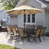 Yaheetech Sonnenschirm ∅ 223/270/294/327 cm, Gartenschirm mit Kurbel, Neigbar, UV Schutz 50+ Bild 2