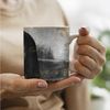 MuchoWow Tasse Mona Lisa - Da Vinci - Schwarz - Weiß - Gold, 1-tlg, Keramik, Kaffeetassen, Teetasse, Becher, Kaffeebecher, Geschenk Bild 3