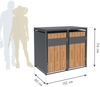 Westmann Varius 2 | Metall Mülltonnenbox 2er | Bild 5