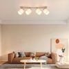 ZMH Deckenstrahler 4 Flammig Deckenlampe Wohnzimmer - Deckenspot Modern E14 Silber Schwenkbar 350° MAX. 25W küchenlampe Stoffschrim für Schlafzimmer Küche Flur(ohne Leuchtmittel) Bild 4