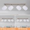ZMH Deckenstrahler 4 Flammig Deckenlampe Wohnzimmer - Deckenspot Modern E14 Silber Schwenkbar 350° MAX. 25W küchenlampe Stoffschrim für Schlafzimmer Küche Flur(ohne Leuchtmittel) Bild 2