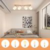 ZMH Deckenstrahler 4 Flammig Deckenlampe Wohnzimmer - Deckenspot Modern E14 Silber Schwenkbar 350° MAX. 25W küchenlampe Stoffschrim für Schlafzimmer Küche Flur(ohne Leuchtmittel) Bild 3
