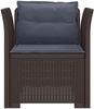 vidaXL 1-Sitzer Sessel mit Kissen Rattan-Look PP Braun 8011875 Bild 3