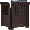 vidaXL 1-Sitzer Sessel mit Kissen Rattan-Look PP Braun 8011875 Bild 4