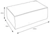 Vente-unique - AMELIA Pouf SamtStoff Blau - B 69 cm x H 42 cm x L 102 cm Bild 4