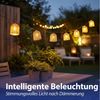 CEPEWA LED Gartenleuchte LED Solar Lichterkette Rattan 380 x 6,5 x 5,5 cm 10 Lampen warmweiß IP44 Bild 4