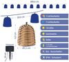 CEPEWA LED Gartenleuchte LED Solar Lichterkette Rattan 380 x 6,5 x 5,5 cm 10 Lampen warmweiß IP44 Bild 2