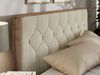 Polsterbett mit Bettkasten LARINO CLASSIC 180 x 200 cm Lattenrost und Gasdruckfedern, stabiles Bettgestell, modernes Design - Creme Strukture Bild 4