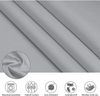 Duschvorhang 150x180cm Grau Textil Wasserabweisend Trocknend 10 Ringe Bild 5