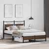 vidaXL Bettgestell ohne Matratze Braun Eiche 120x200 cm Holzwerkstoff 4107014 Bild 4