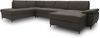 DOMO Collection Capelo FK, Wohnlandschaft mit Schlaffunktion, mit Armlehnfunktion, Federkern, Webstoff pepper, 204 x 348 x 160 cm Bild 2