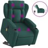 vidaXL Elektrischer Massagesessel mit Aufstehhilfe Dunkelgrün Stoff 3204524 Bild 2