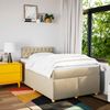 vidaXL Boxspringbett mit Matratze Creme 120x200 cm Stoff 3286659 Bild 3