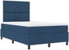 vidaXL Boxspringbett mit Matratze mit Kopfteil Blau 120 x 190 cm Stoff 3339454 Bild 5