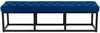 Sitzbank MERIDA - Samt Blau 150x37x42 cm | Sitzbank Flur Sitzhocker Esszimmerbank Polsterbank Schlafzimmerbank Bild 5