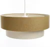 BPS Koncept 061-110-50 Hängeleuchte BOHO ELEGANT E27 1x40W Stoff strukturiert auf PVC-Kunststoff braun, weiß H:91cm Ø50cm dimmbar Bild 4