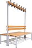 Garderobenbank doppelseitig mit Schuhrost 150 cm grau Bild 4