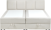Boxspringbett mit Stauraum Stoff BARONET 180 x 200 cm Cremeweiß Bild 5
