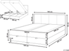 Boxspringbett mit Stauraum Stoff BARONET 180 x 200 cm Cremeweiß Bild 2