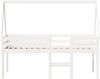 vidaXL Hochbett mit Dach Weiß 90x200 cm Massivholz Kiefer 3282093 Bild 4