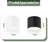 ZMH LED Aufbaustrahler rund Deckenstrahler schwarz 5W Aufbaustrahler klein Acryl Bild 3