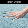 OTTO home Badematte Sanremo, Badvorleger, Badezimmer Teppich, sehr weich, Höhe 30 mm, rutschhemmend beschichtet, schnell trocknend, fußbodenheizungsgeeignet, Polyester, rechteckig, 3-tlg. Stand-WC Set, Badteppich, unifarben, rechteckig, rund & als 3-tl... Bild 3