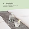 Eremitage Double Lounger Sonnenliege 2 Pers. Aluminium/Rattan taupe Taupe Bild 5