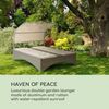 Eremitage Double Lounger Sonnenliege 2 Pers. Aluminium/Rattan taupe Taupe Bild 3