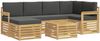 vidaXL Outdoor-Sofagarnitur 7 pcs Weiß und Anthrazit Polyester 3392142 Bild 2