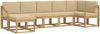 vidaXL Outdoor-Sofagarnitur mit Kissen 7 pcs Weiß und Beige Polyester 3387962 Bild 2