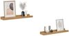 vidaXL Wandregal mit Regal 2 pcs Braun 40 x 9 x 3 cm Holzwerkstoff 42020011 Bild 3