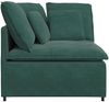 vidaXL Modulares Sofa Eckmodul mit Kissen Dunkelgrün 100 cm 4104461 Bild 4