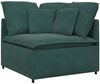 vidaXL Modulares Sofa Eckmodul mit Kissen Dunkelgrün 100 cm 4104461 Bild 2