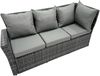 Fimous 7 Sitzer Hoher Rücken Dunkelgrau gemischt rattan Ecksofa set Sessel Quadratischer Couchtisch Gartenmöbel Linke Option Bild 5